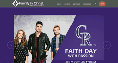 Desktop Screenshot of familyinchrist.com