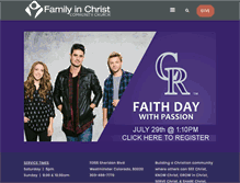 Tablet Screenshot of familyinchrist.com